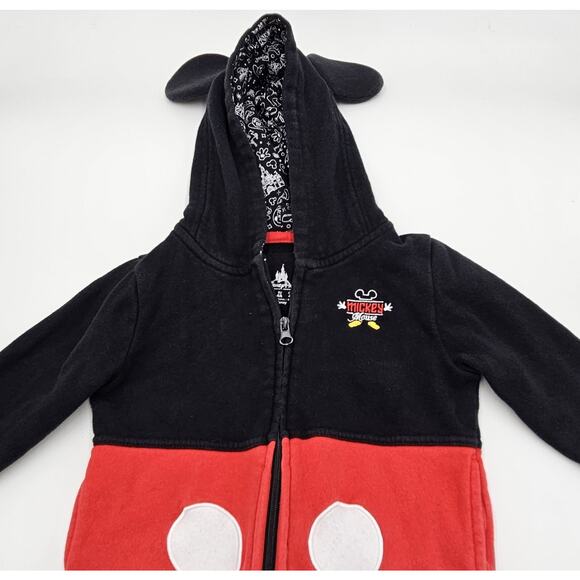 Disney Parks Toddler 4T Fleece Mickey Mouse Jacket Body Hooded Ears Costume - Picture 1 of 9